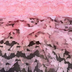 Liblikatega tüll roosa