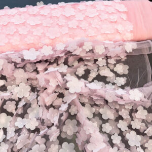 Lilledega tüll roosa