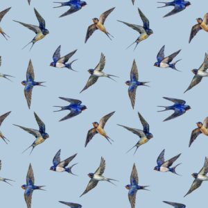 Trikotaaž pääsukesed helesinisel