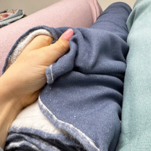 Dressikangas brushed sädelev teksasinine